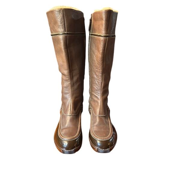 Cole Haan Boots Brown Waterproof Winter Rain Tall Boots women's size 8 - Picture 3 of 9